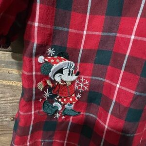Disney Christmas Red & Black Plaid Minnie Mouse Girls Nightgown - Size 7/8 NWOT